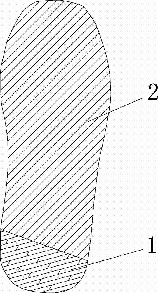 Double-hardness and double-physical-property rubber sole and preparation technology thereof