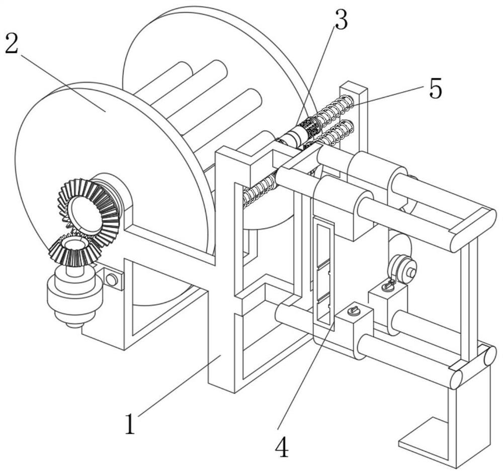 Building construction cable rack based on reciprocating rotation