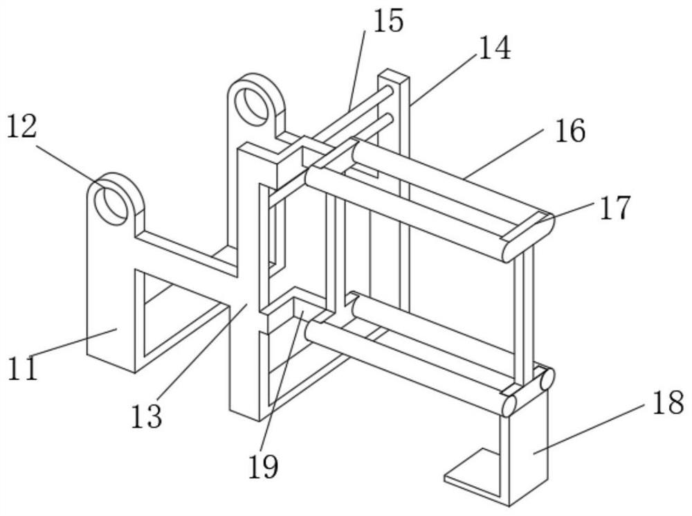 Building construction cable rack based on reciprocating rotation