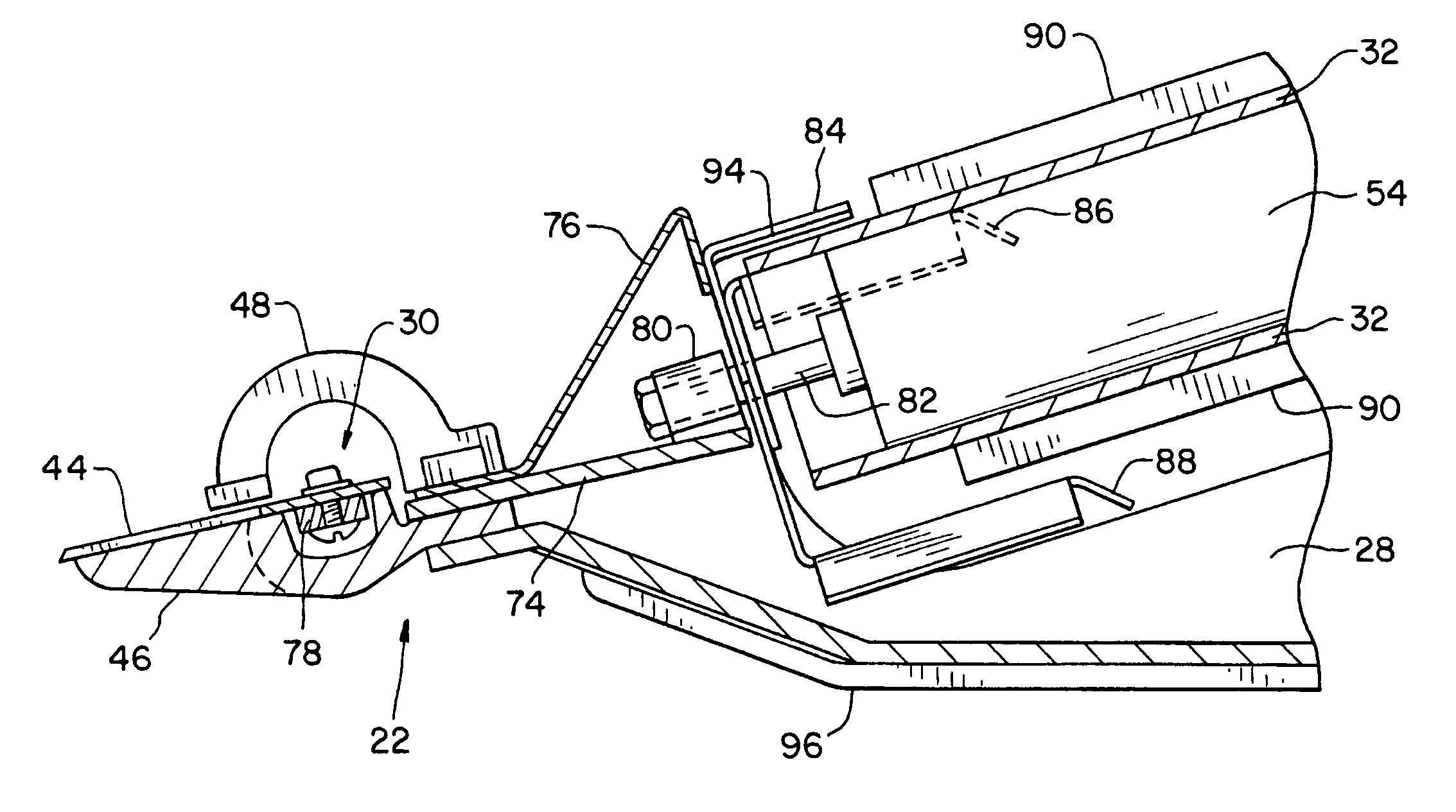 Sectionalized belt guide for draper belt in an agricultural harvesting machine