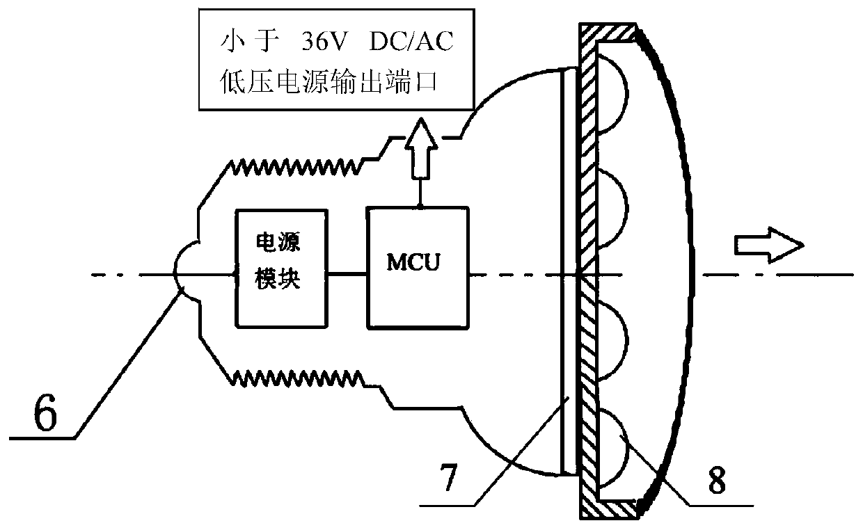 Lighting equipment and a wiring-free house safety monitoring system using the equipment