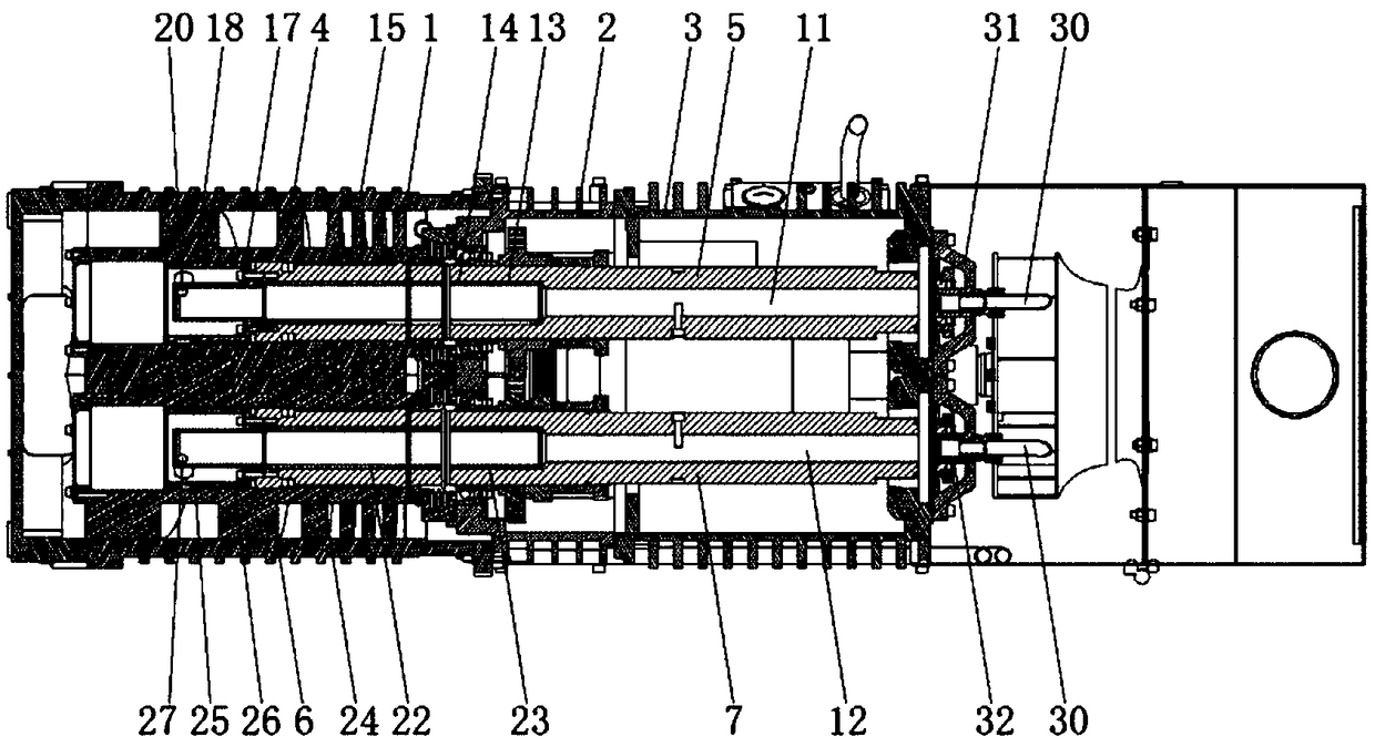 Heat dissipation system of dry screw vacuum pump