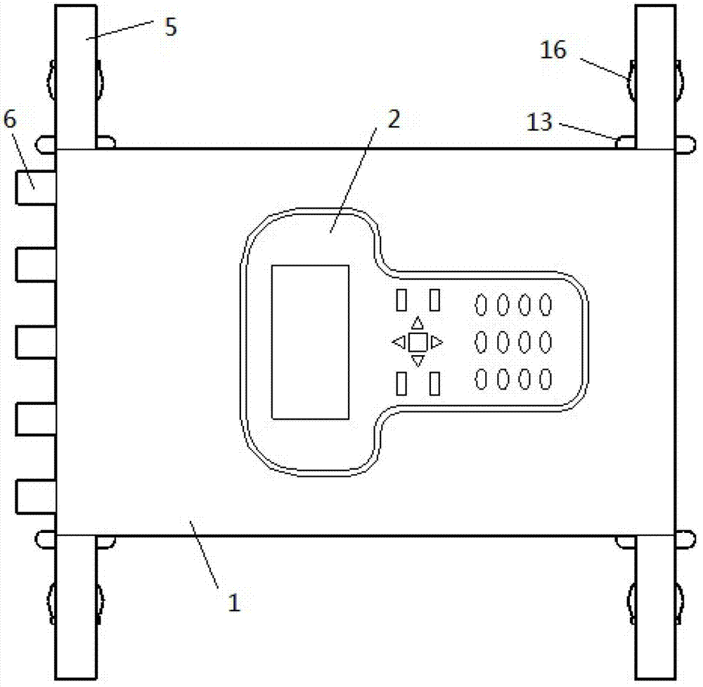 Metal magnetic memory steel rail temperature stress detection device