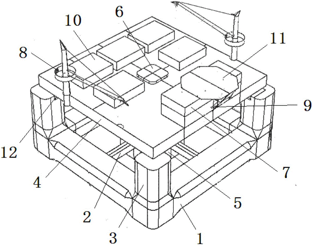 Column stabilized offshore nuclear power platform