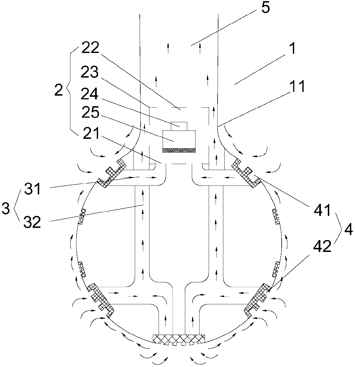 Range hood with axial-flow type wind wheel