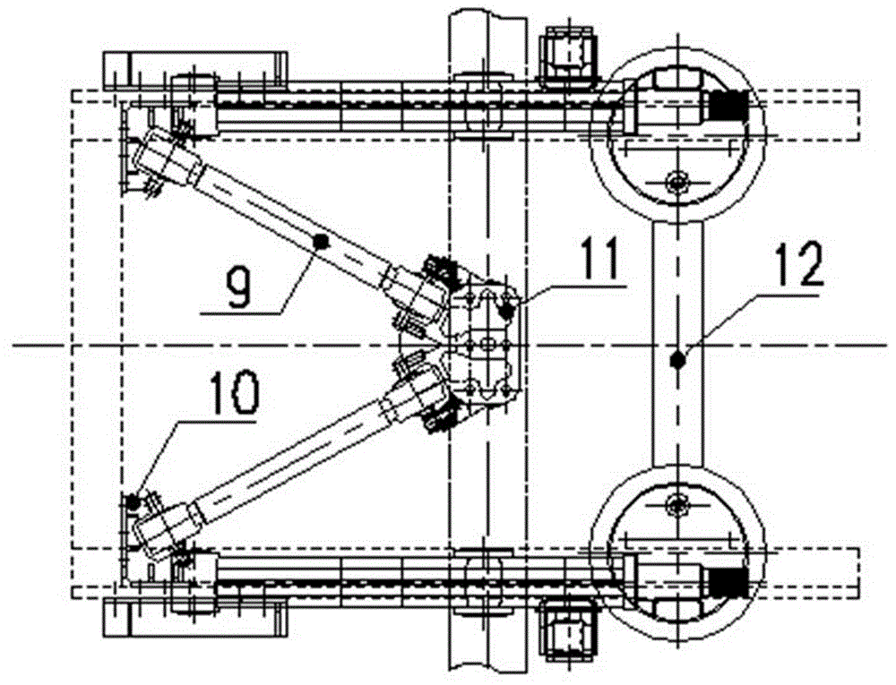 Four-bar and double-air bag air suspension device