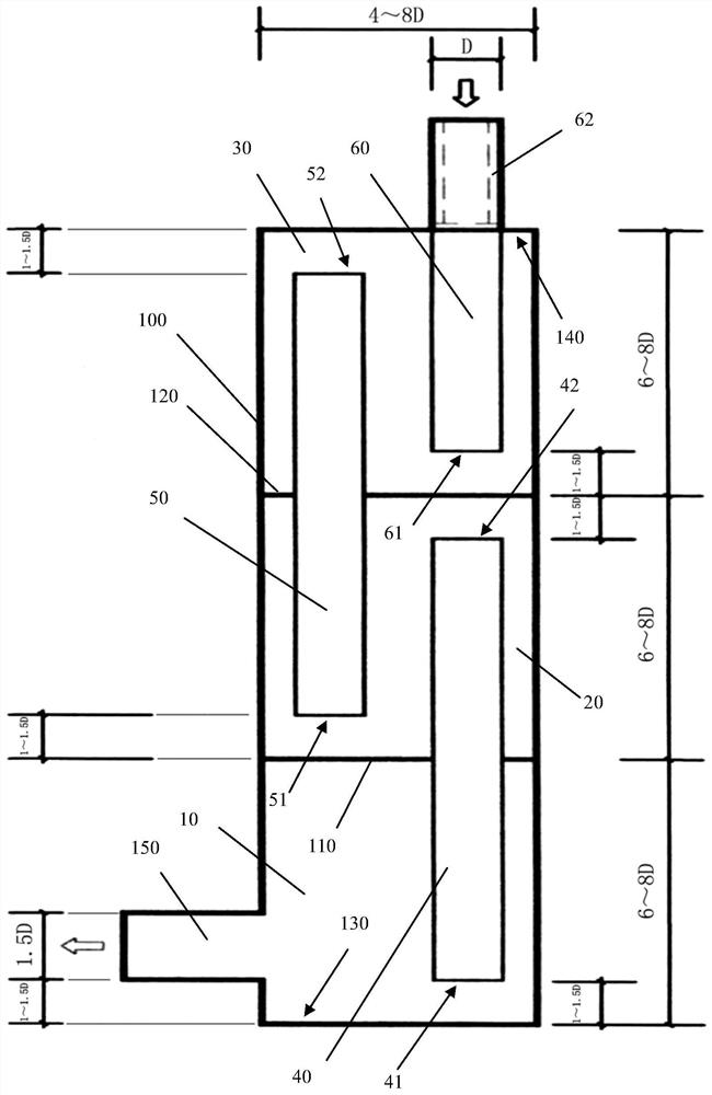 Multi-stage compressed air silencer and application