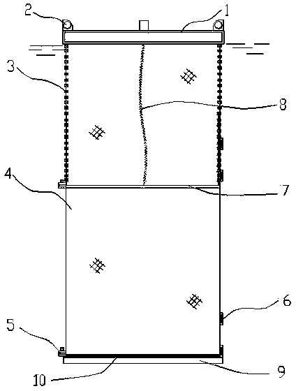 Sturgeon deep water net cage culture device