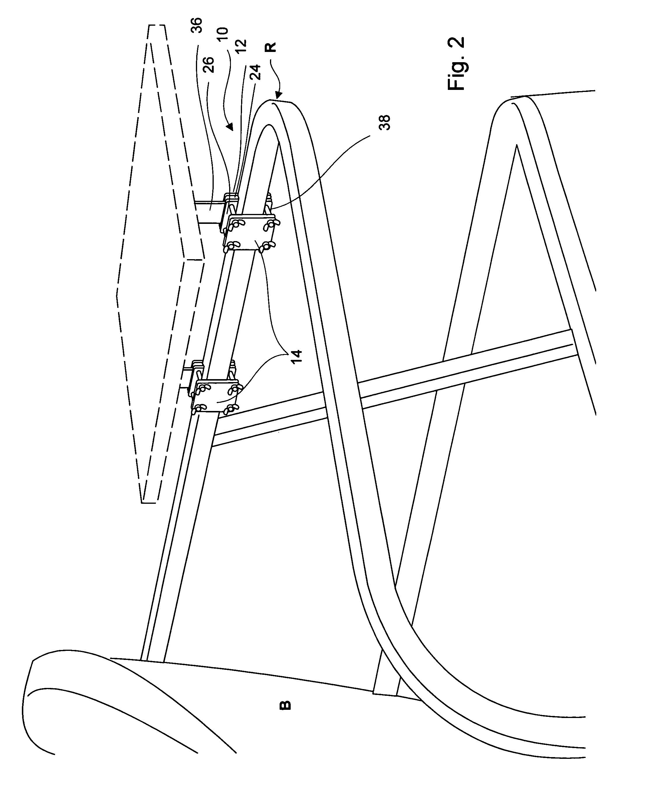 Bracket for holding accessories on a boat