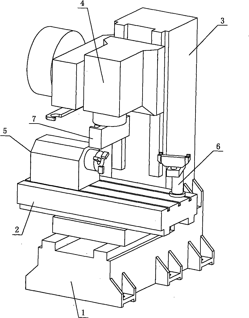 Lathe tool-changing mechanism on compound processing machine tool of mill lathe