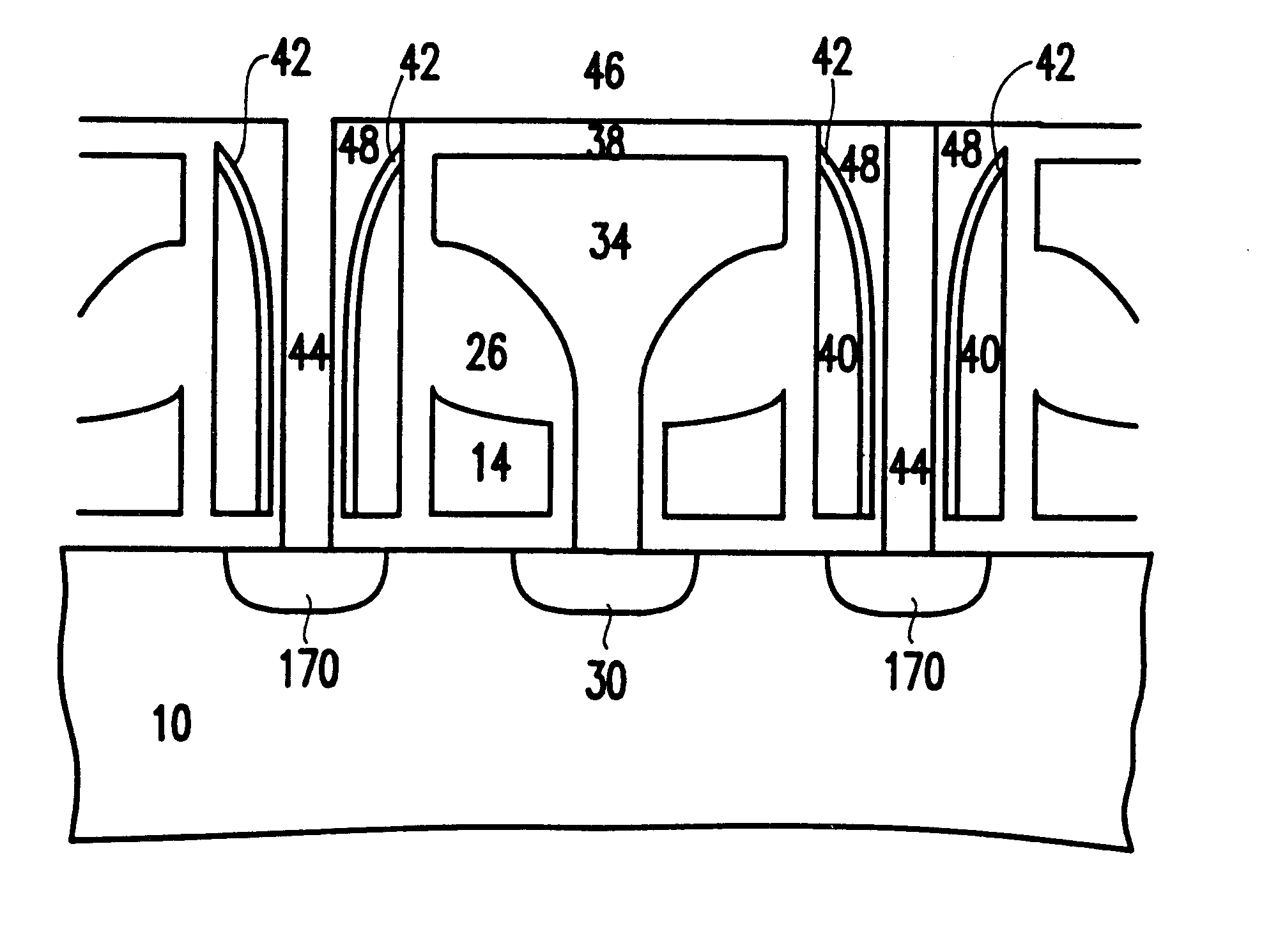 Self-aligned non-volatile random access memory cell and process to make the same