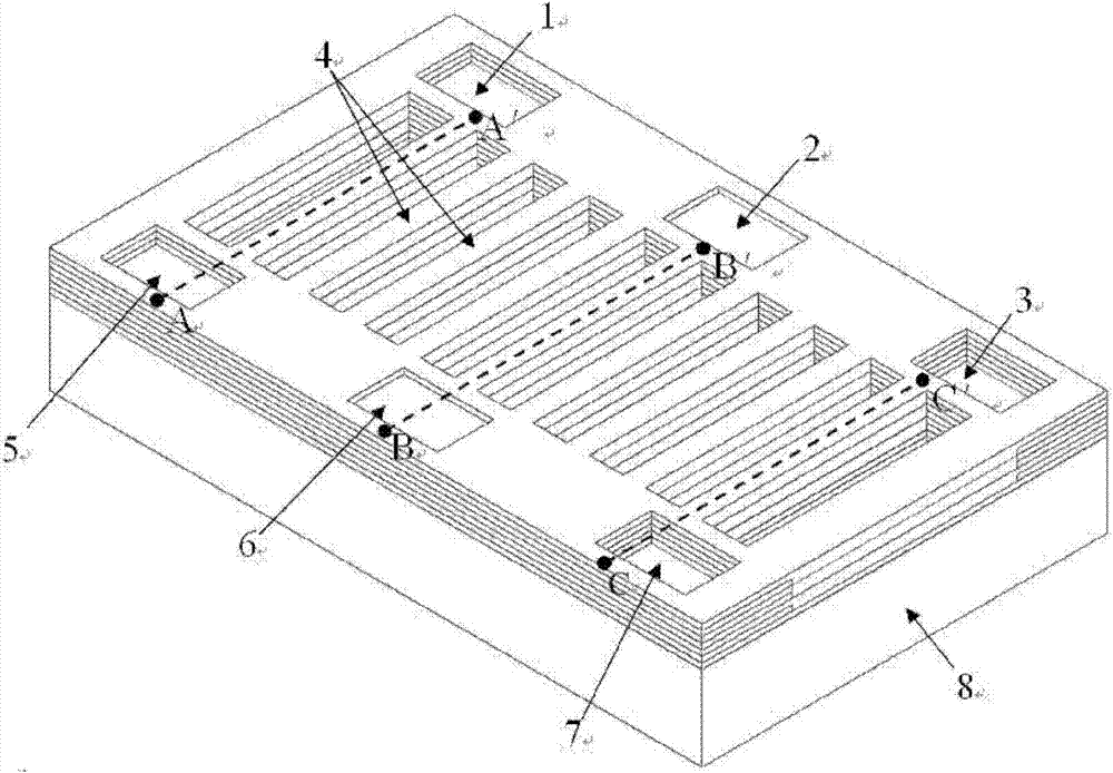 Mini electric field sensor with double-clamped piezoelectric beams