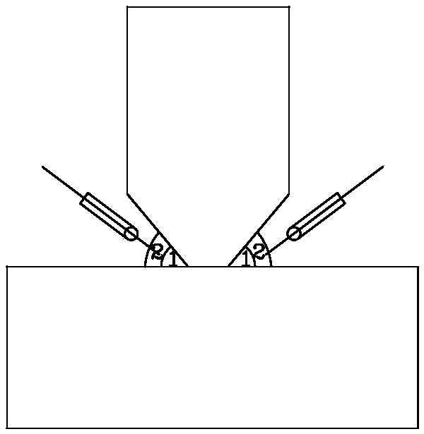 Q500qE high-strength bridge steel corner joint welding method