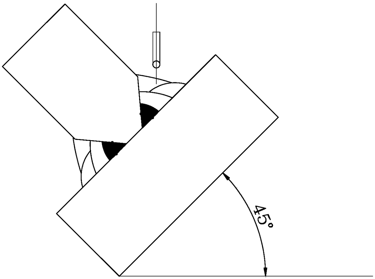 Q500qE high-strength bridge steel corner joint welding method