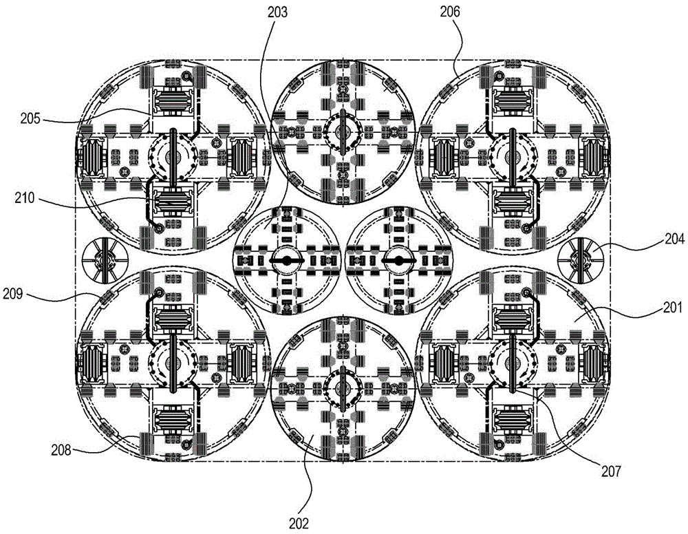 Same-plane multi-cutter-disc rectangular tunneling machine used in water-rich pebble stratum