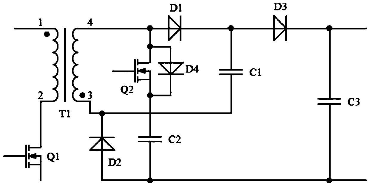 Forward-flyback switching power supply circuit