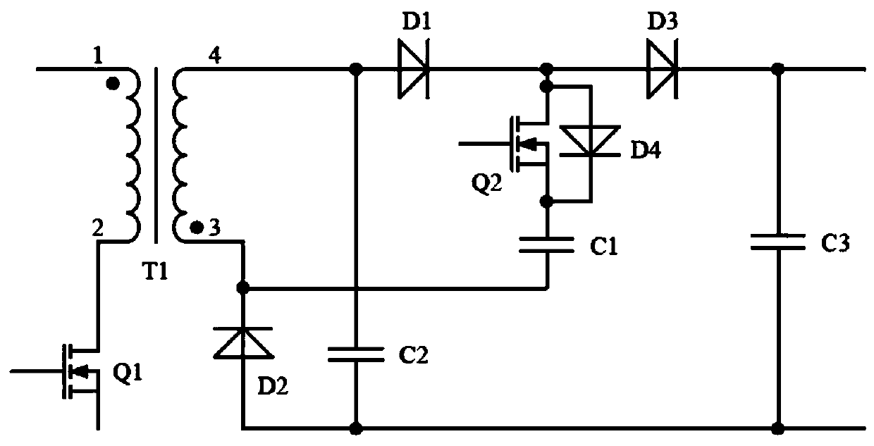 Forward-flyback switching power supply circuit