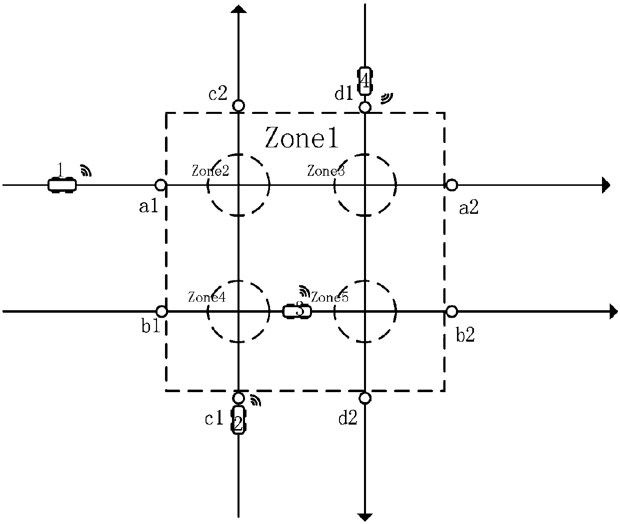 Autonomous traffic control device and method of AGV