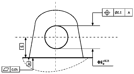 Method for quickly evaluating location degree of single-datum-hole-based shaft part