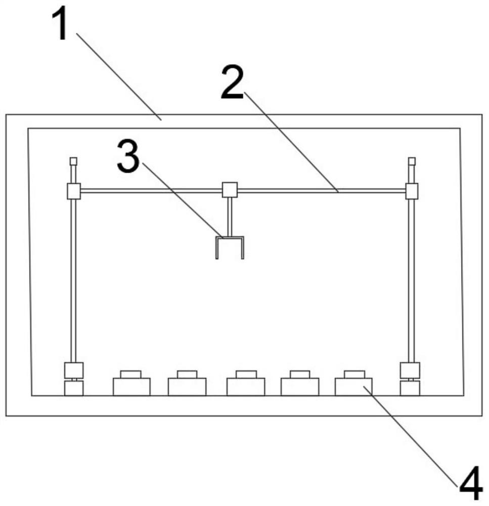 Sample container storage device for medical examination