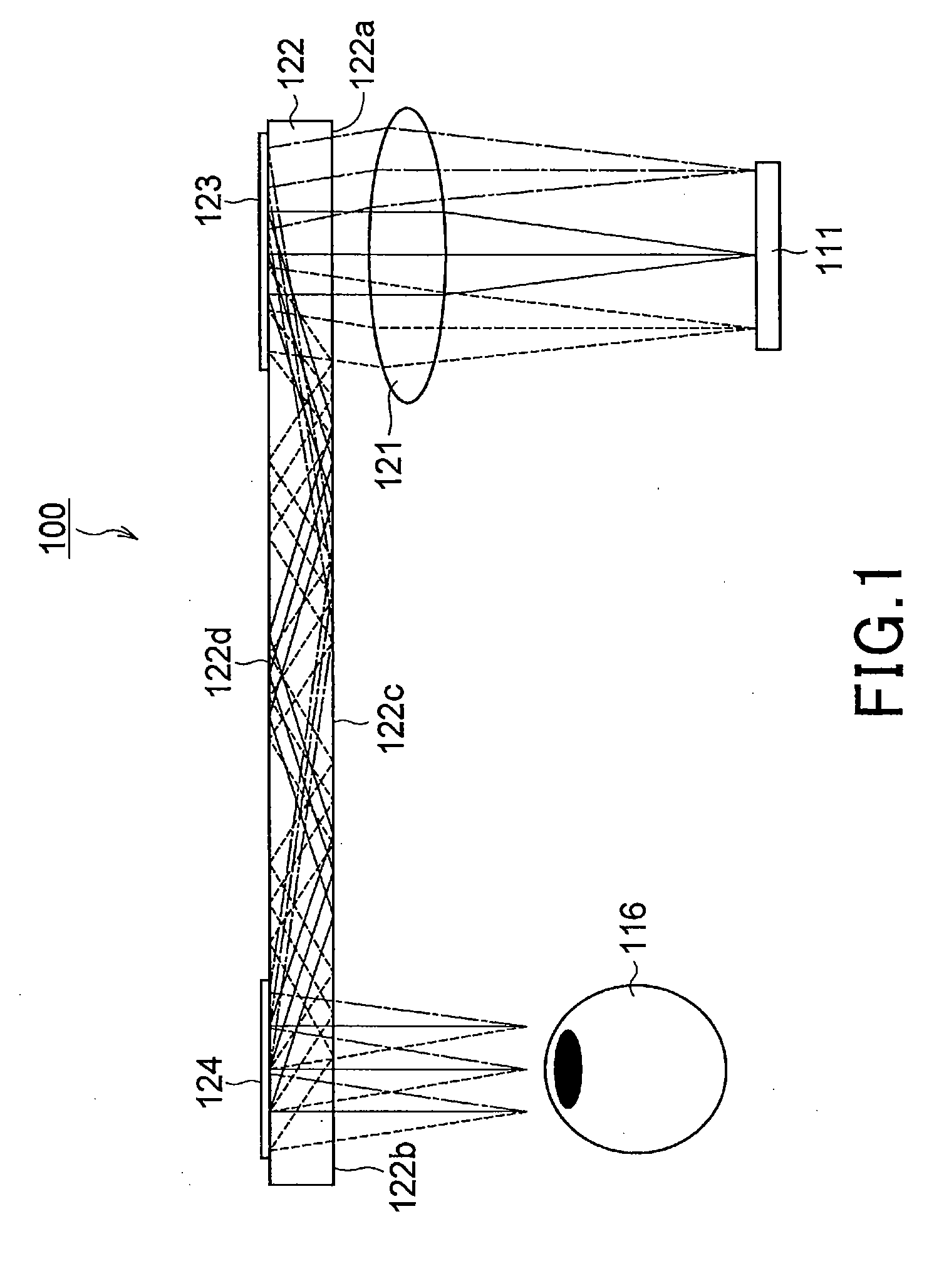 Optical device, and virtual image display