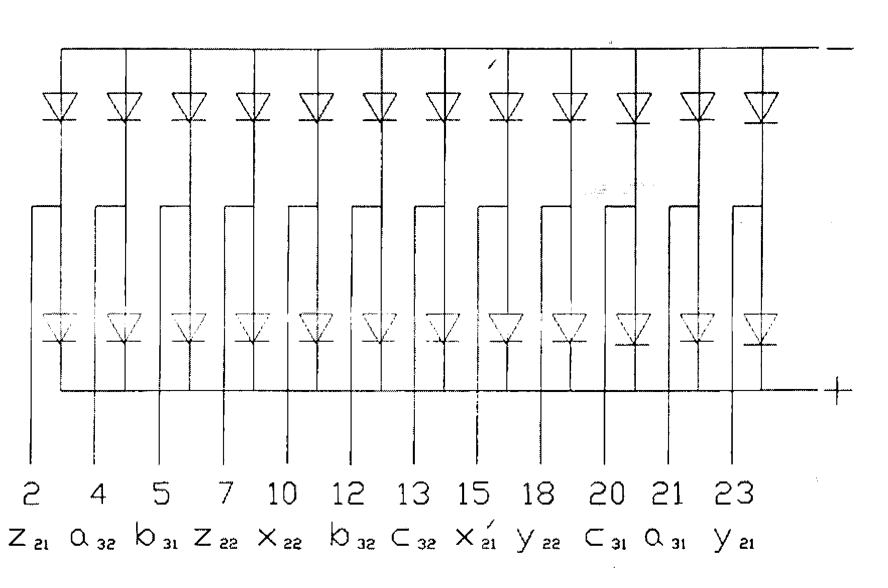 Three-phase 24 pulse wave double-Y-shaped output winding phase-shifting rectifier transformer