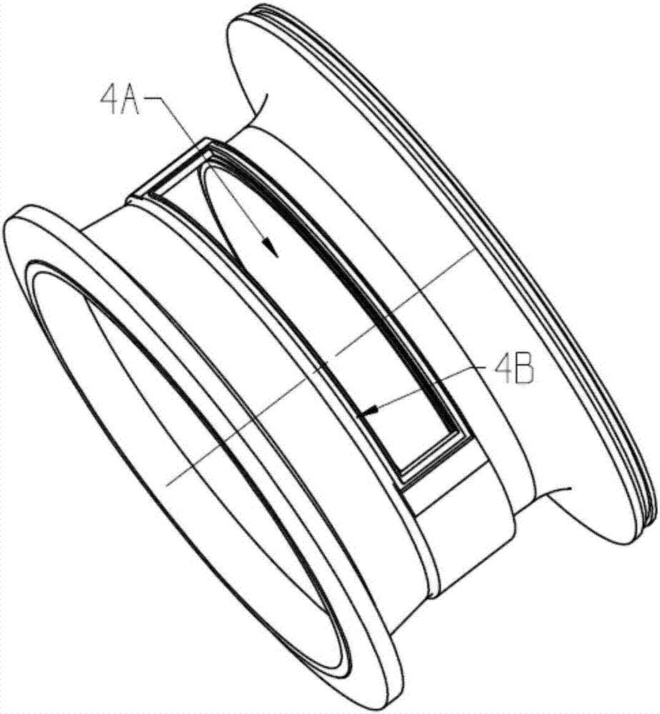 Axial flow-centrifugation integral bladed disc type combined compression system