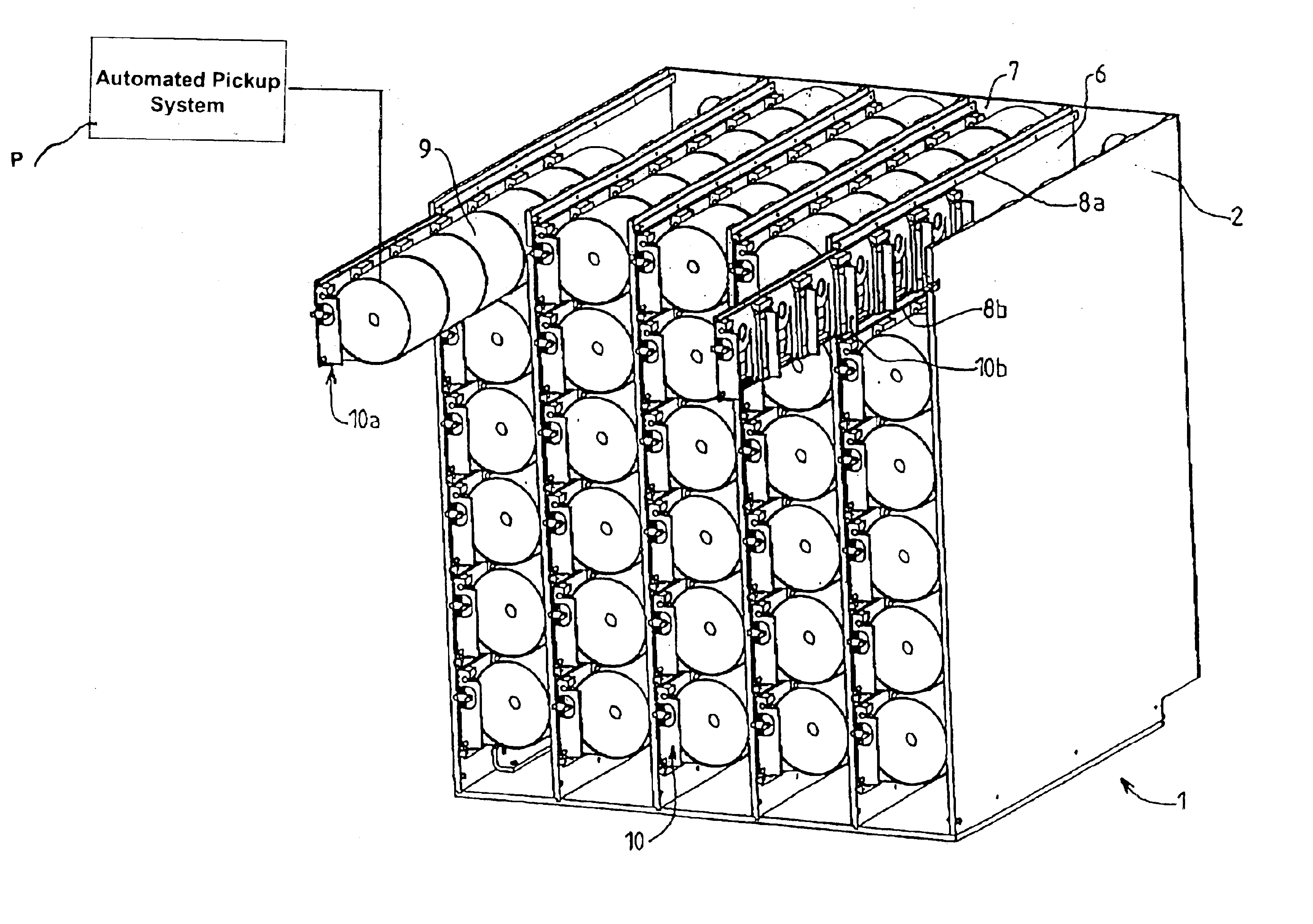 Storage magazine for propellant charge modules