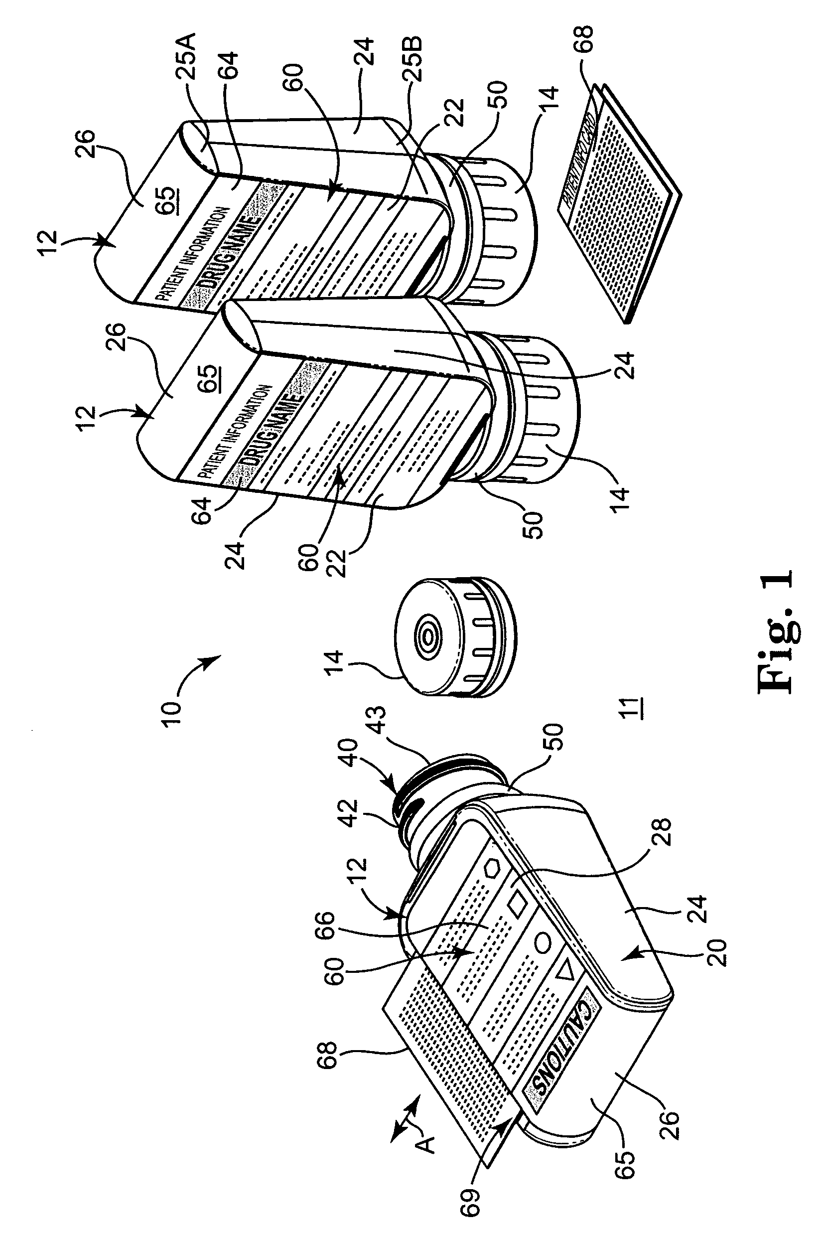 Pharmacy bottle system including label