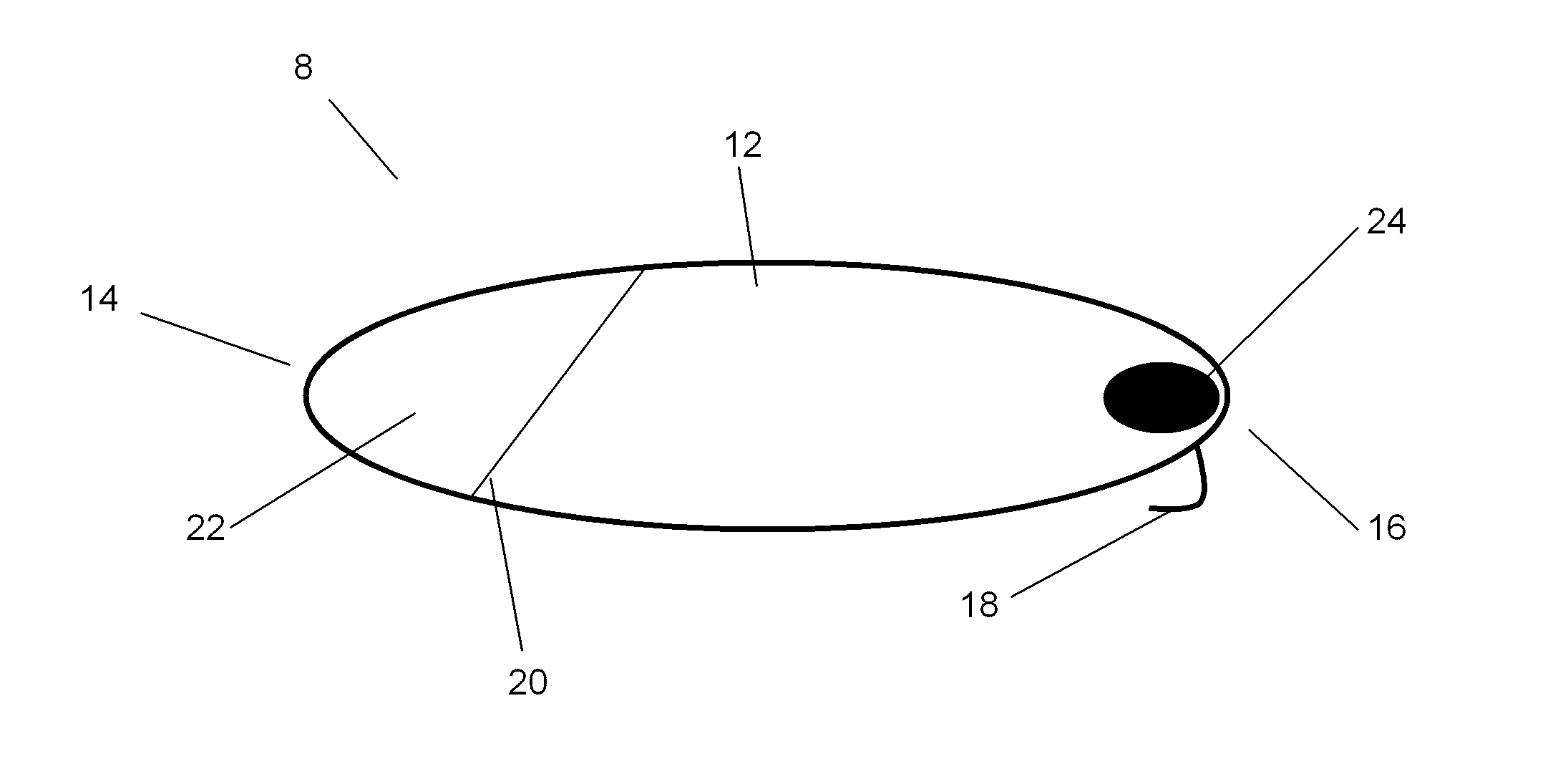 Toy flying disc with baffle