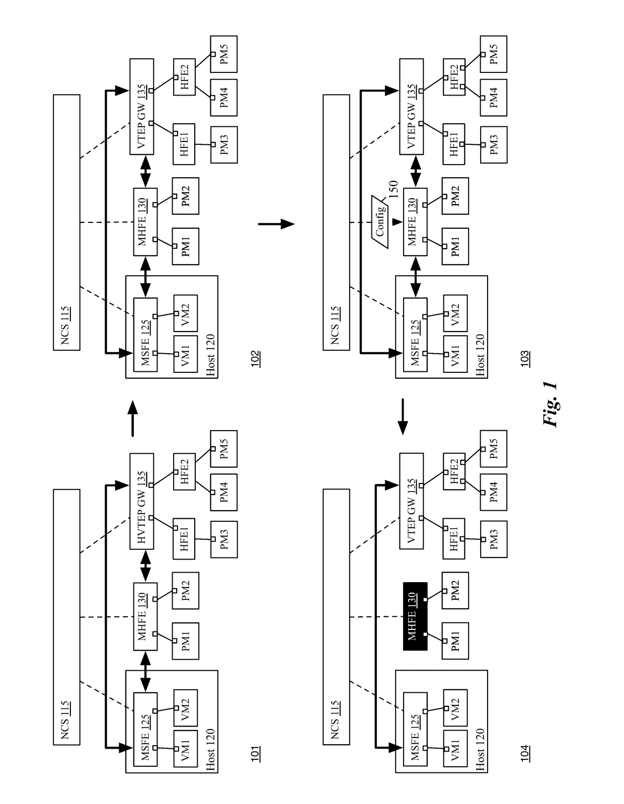 Managing administrative statuses of hardware vteps