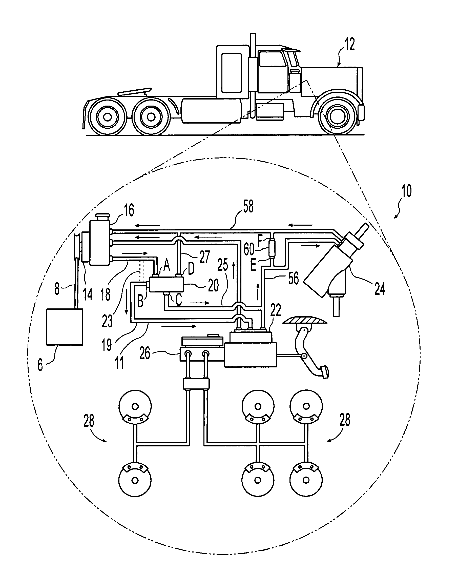 Vehicular hydraulic system with check valve