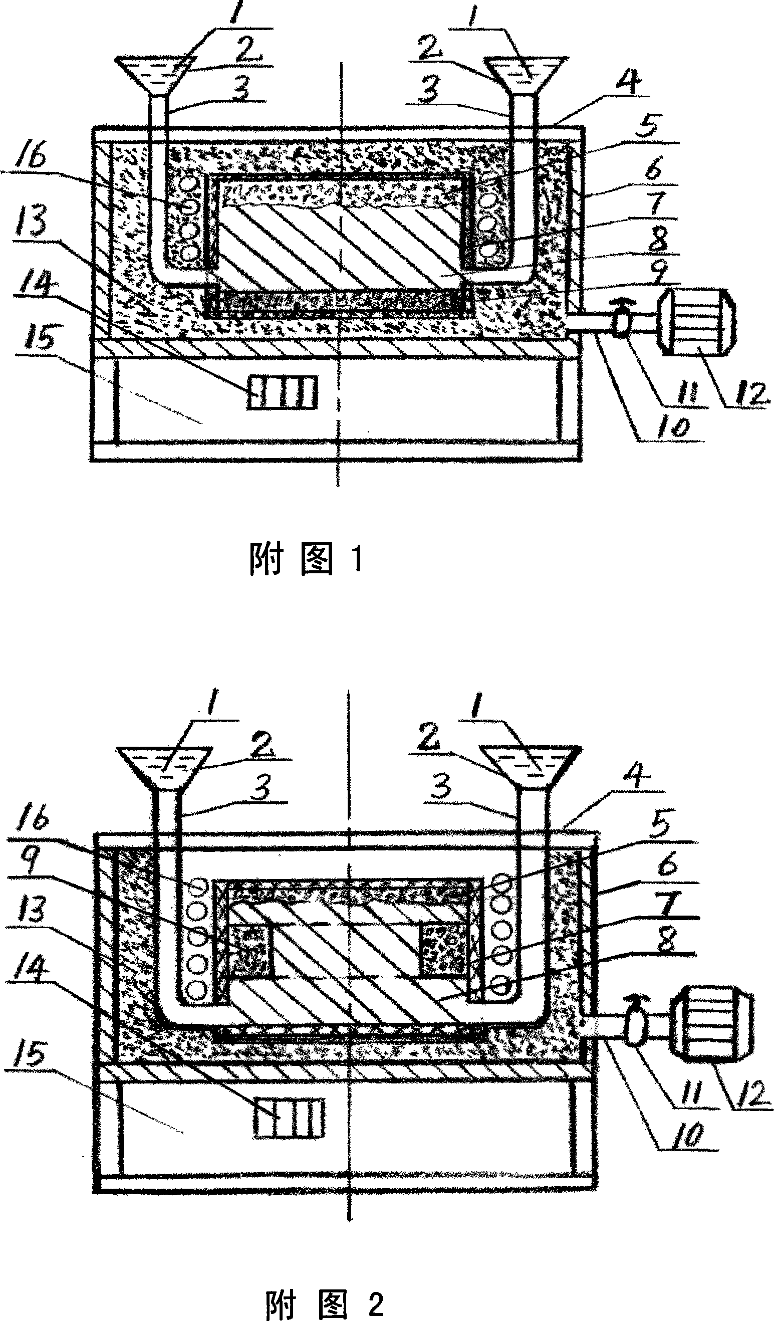 Reinforcing phase metallic gradient composite material manufacturing process and equipment thereof