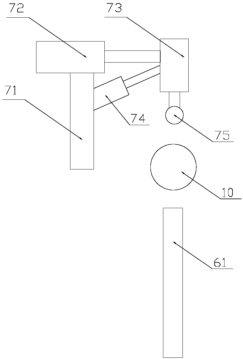 Full-automatic horn internal magnetic circuit assembly molding device