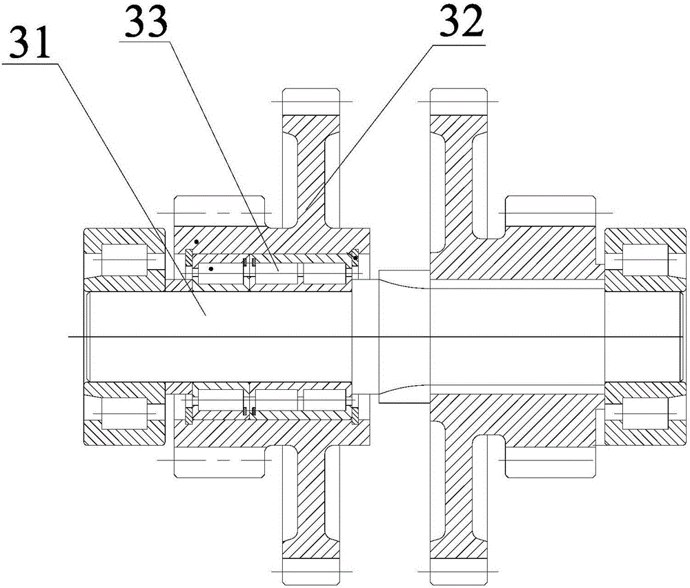 Harvester gearbox output shaft mechanism and harvester gearbox