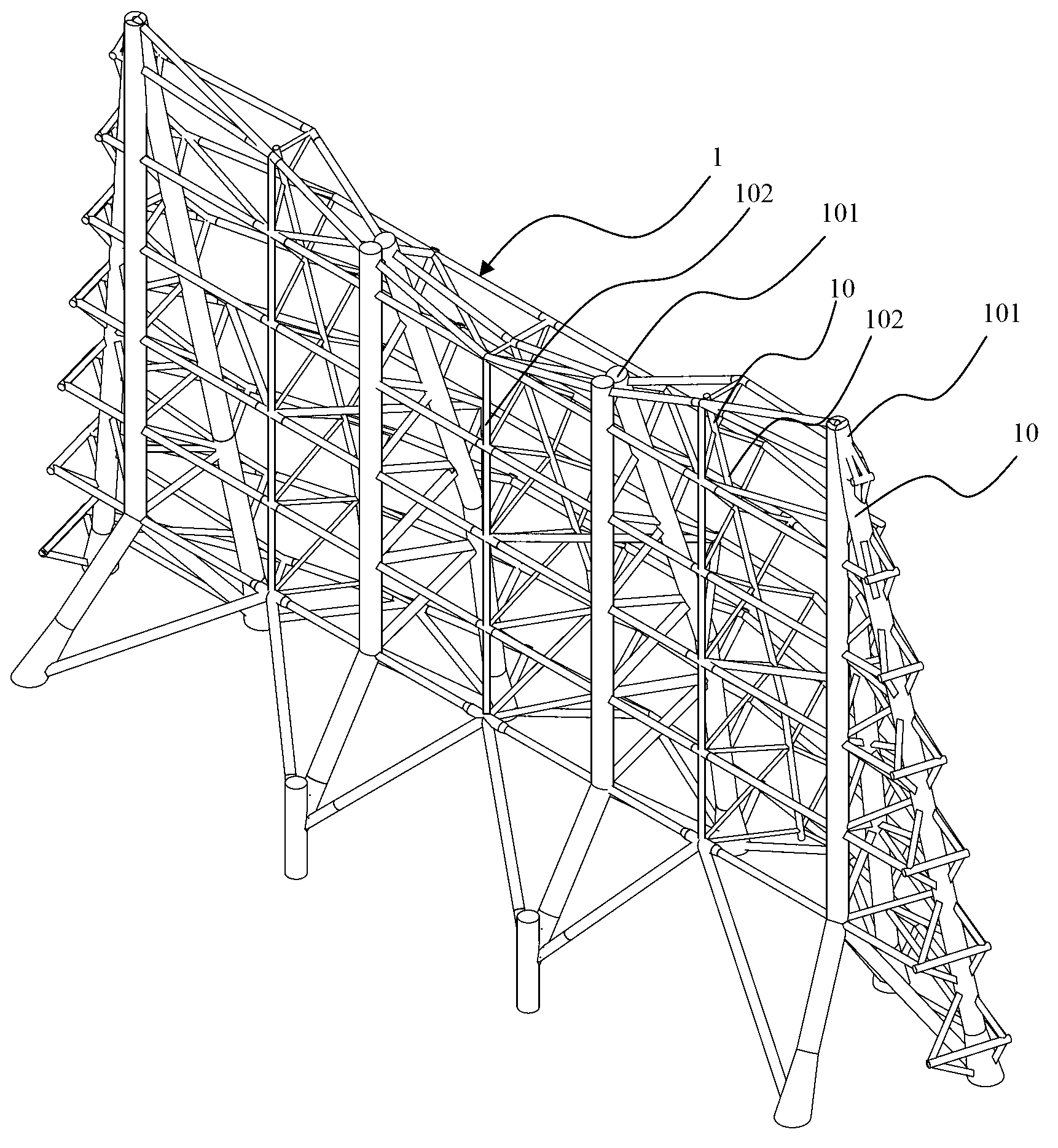 Construction method for steel structure truss of super high-rise special structure