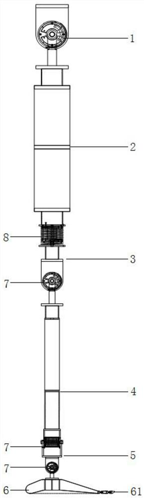 Human leg simulating structure for robot