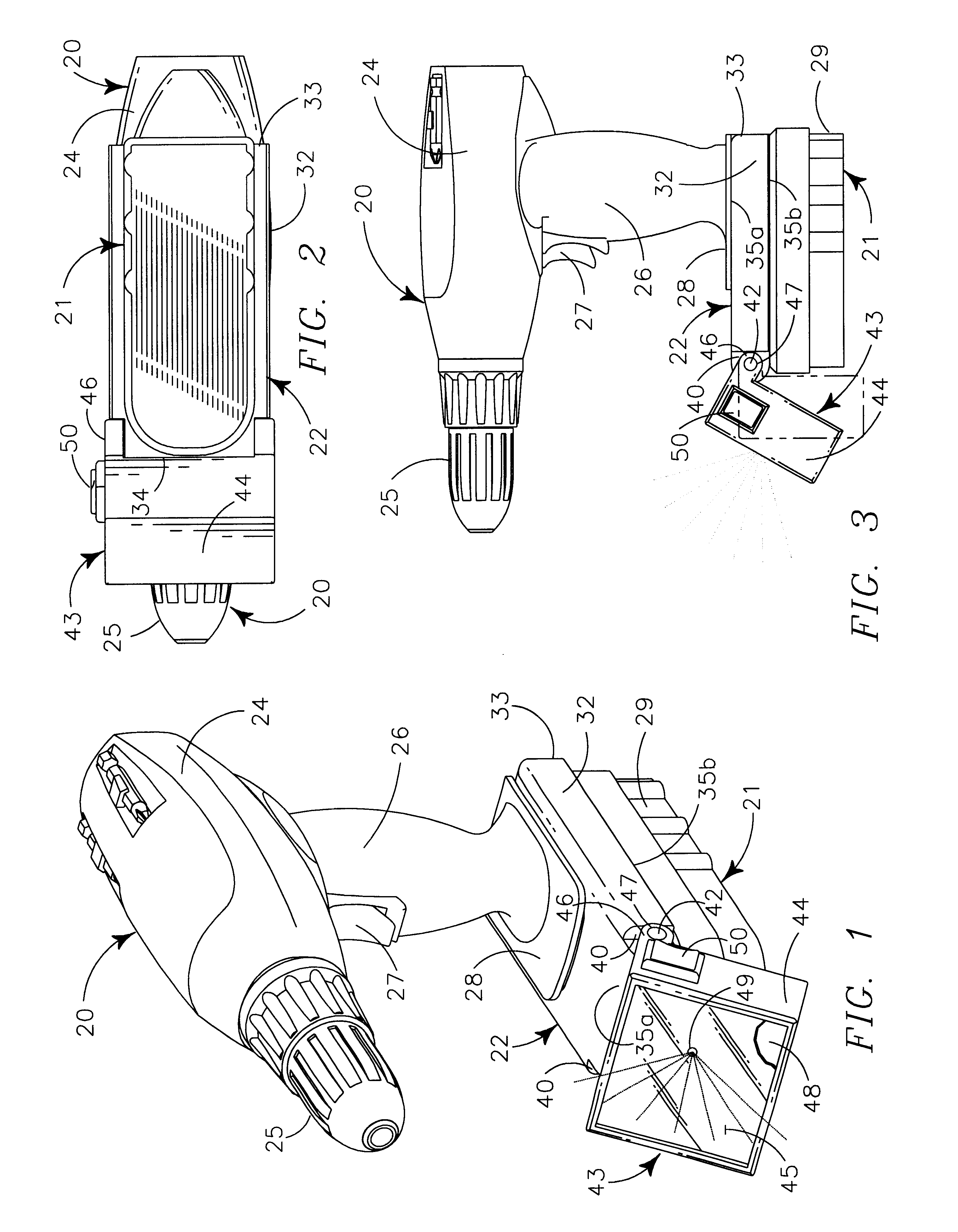 Light system for battery powered drill