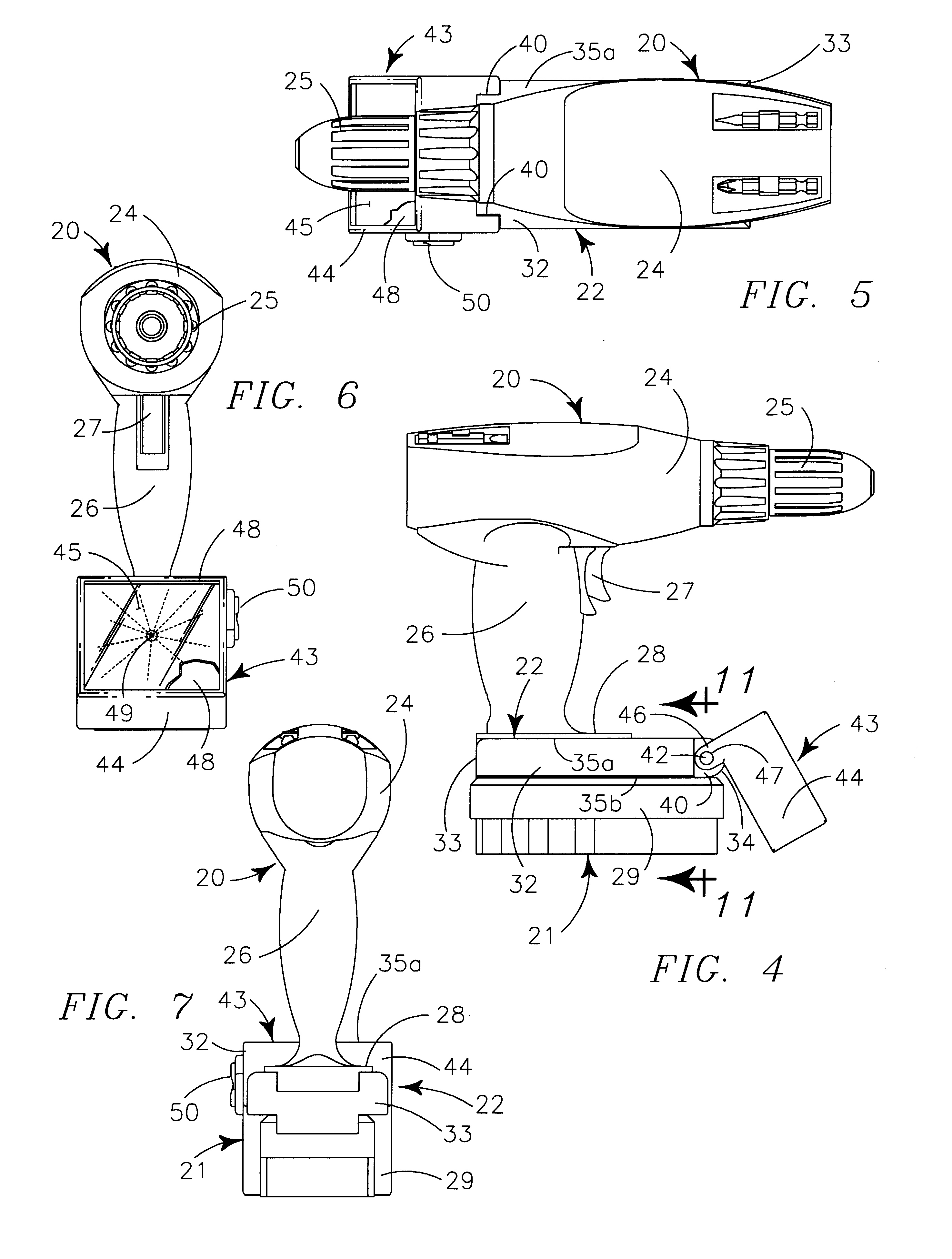 Light system for battery powered drill