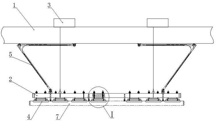 Vacuum chuck de-molding device for concrete tubular pile