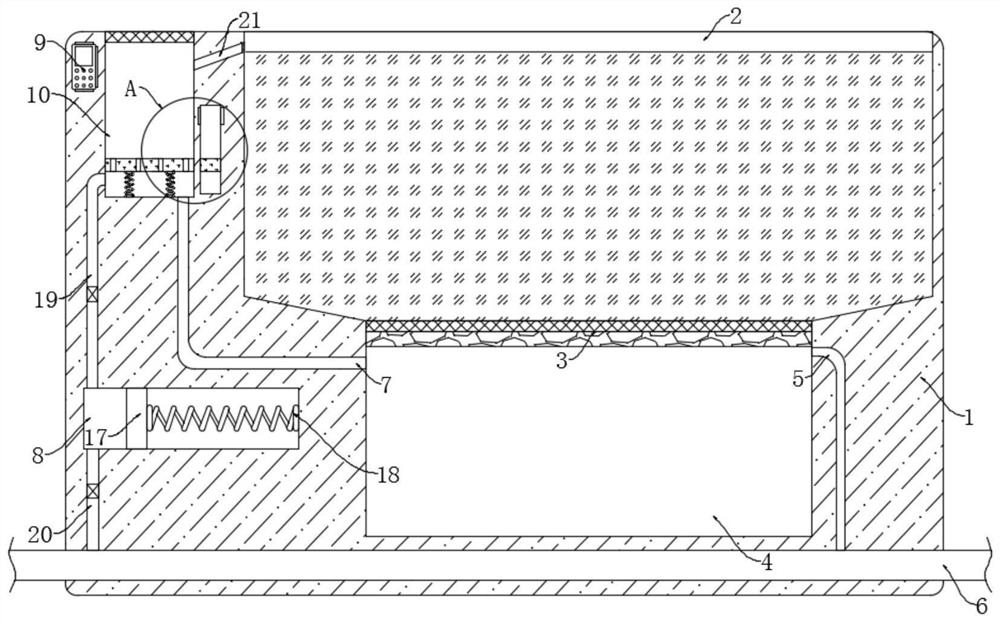 Sponge city roof garden water storage and drainage device