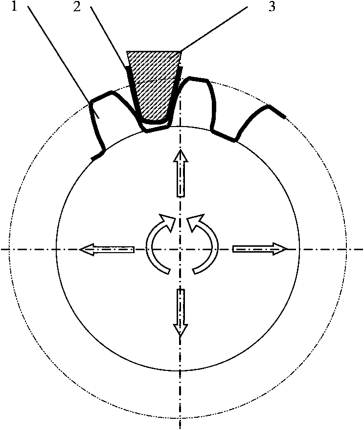 Gear grinding machining method and device