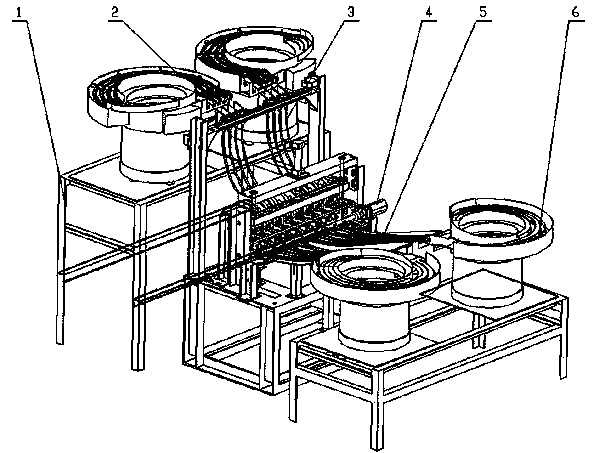 System for automatically assembling plastic cap and nail