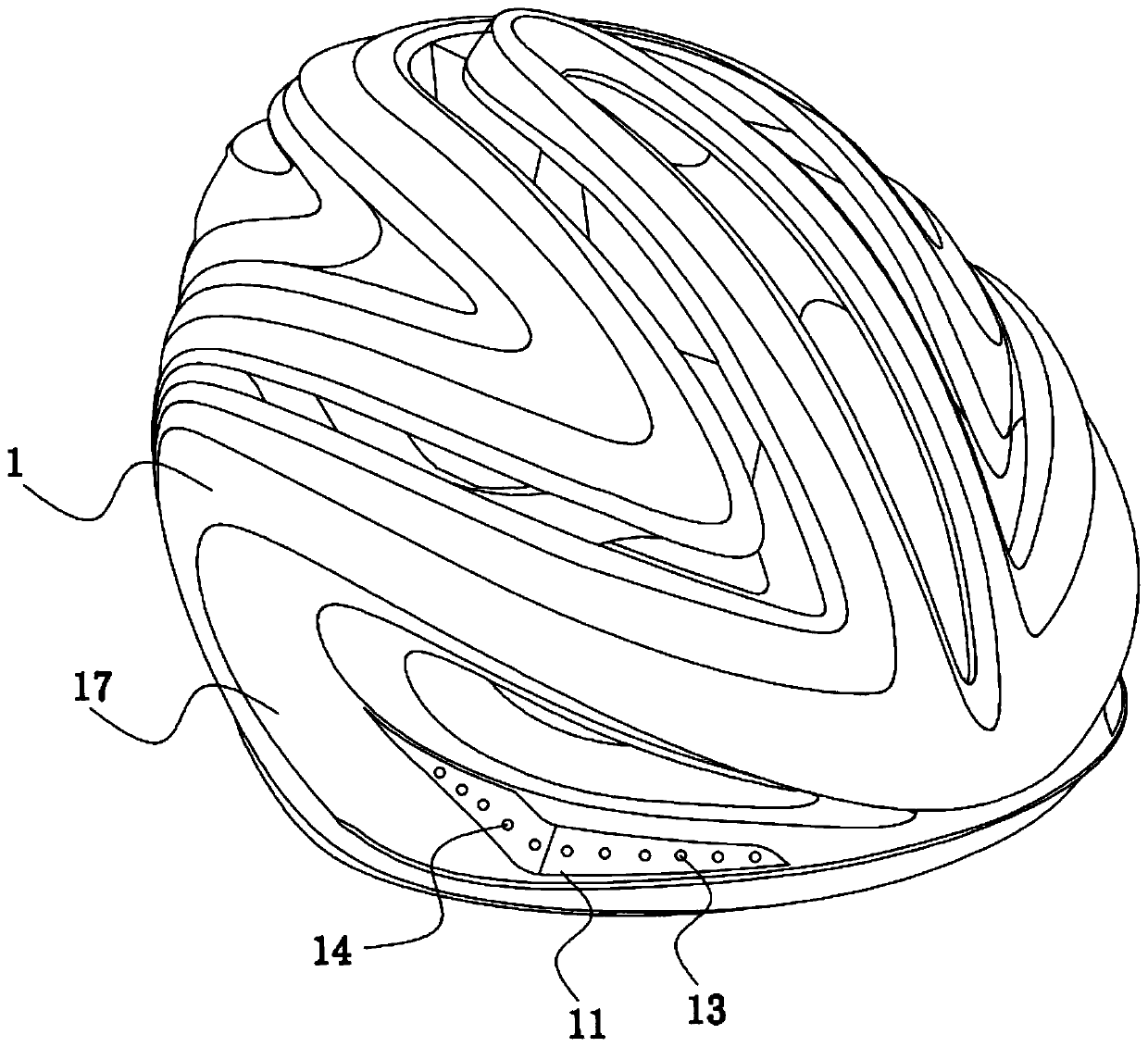 LED intelligent helmet worn for bicycle