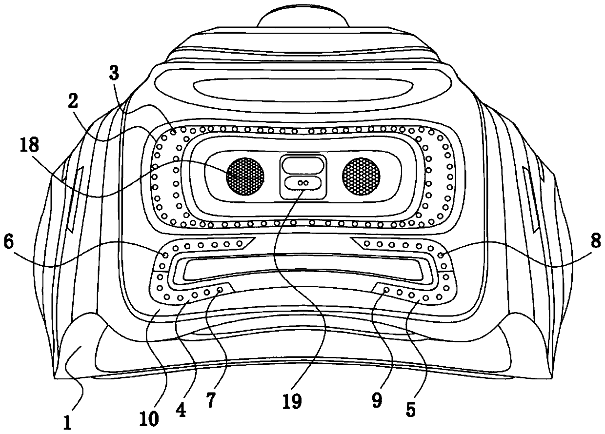 LED intelligent helmet worn for bicycle