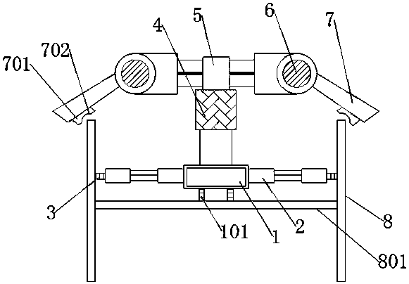 Polishing device for flange plate edge opening of steel structure H-shaped component