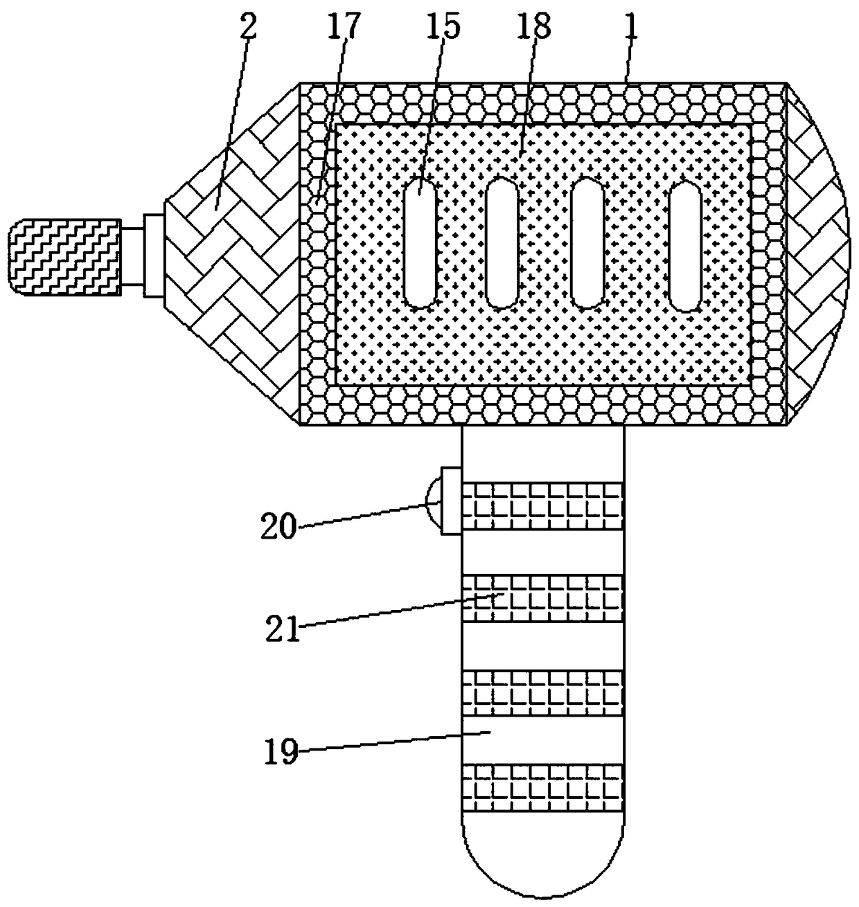 Low-noise electric muscle relaxer