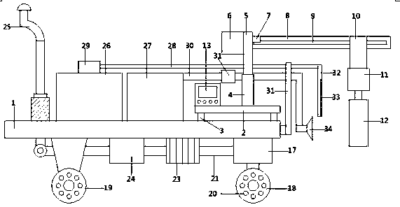 Drilling machine for highway construction