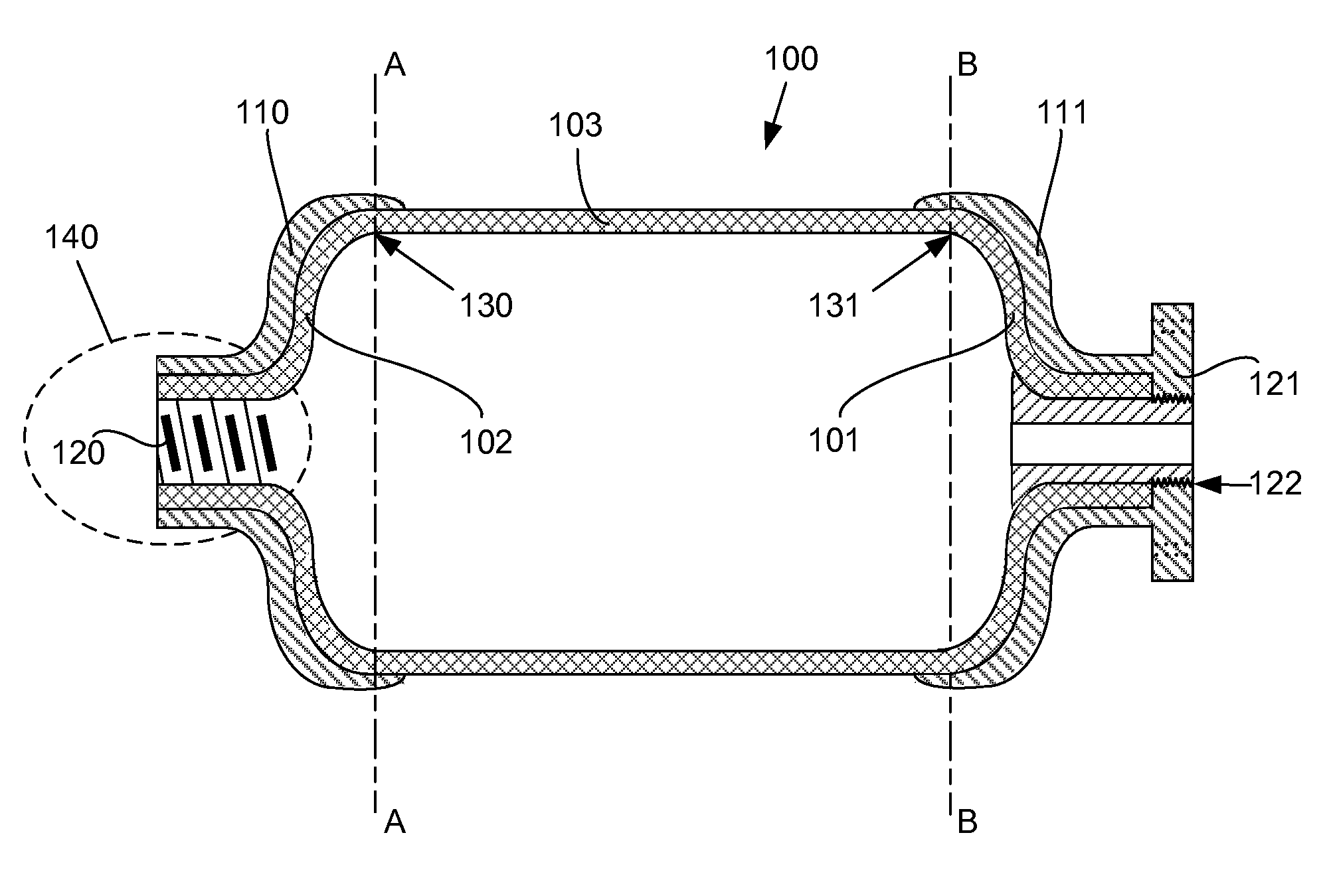 Metallic liner for a fiber wrapped composite pressure vessel for compressed gas storage and transportation