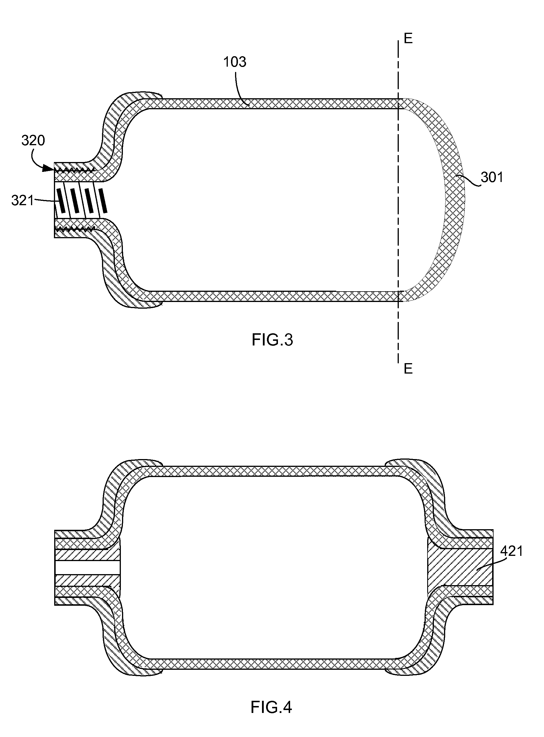 Metallic liner for a fiber wrapped composite pressure vessel for compressed gas storage and transportation